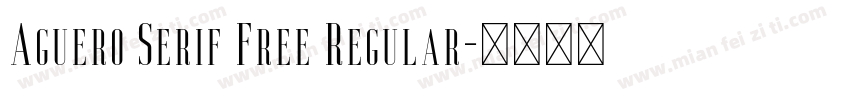 Aguero Serif Free Regular字体转换